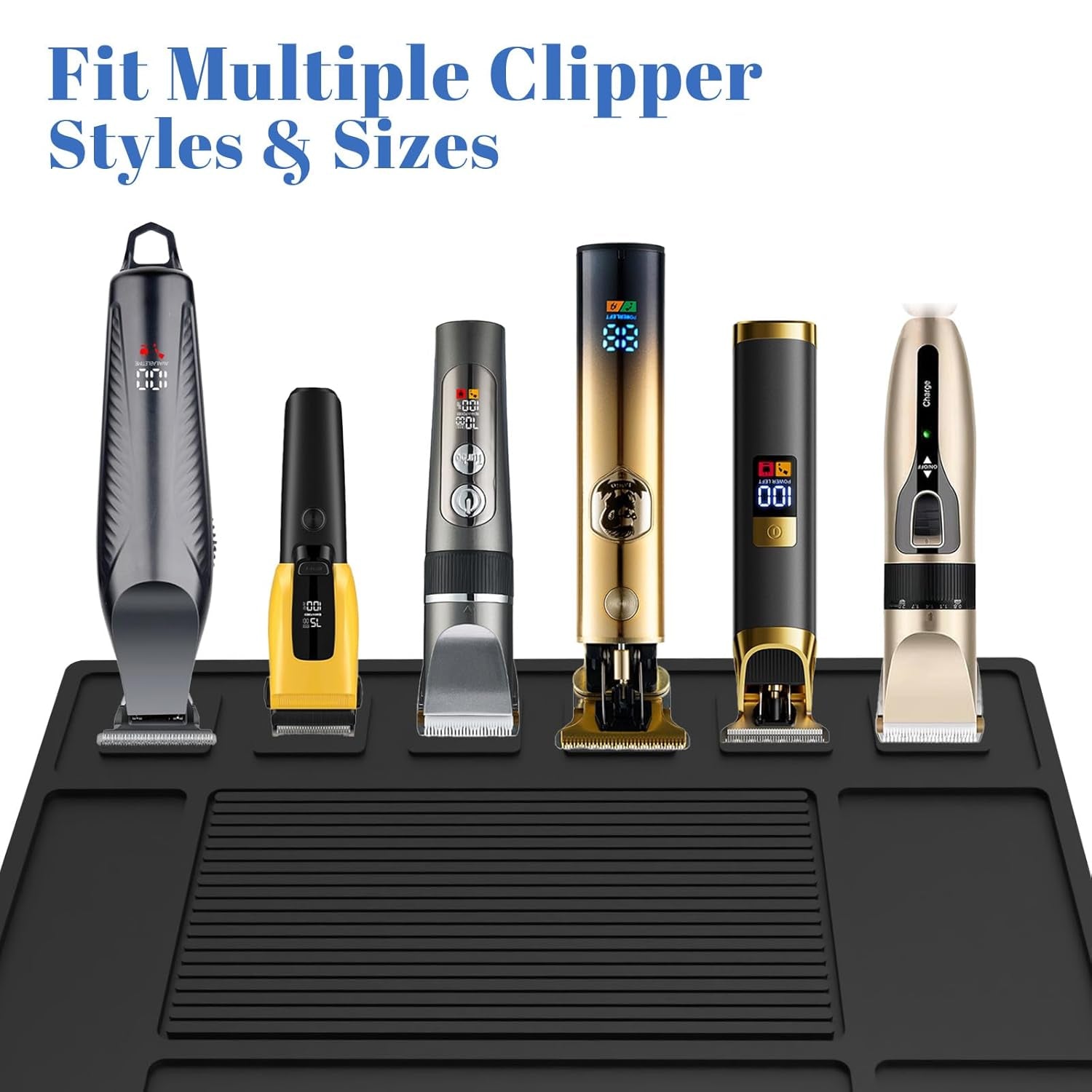 Magnetic Barber Mat for Clippers, 6 Magnet Tool Organizer for Grooming Stations