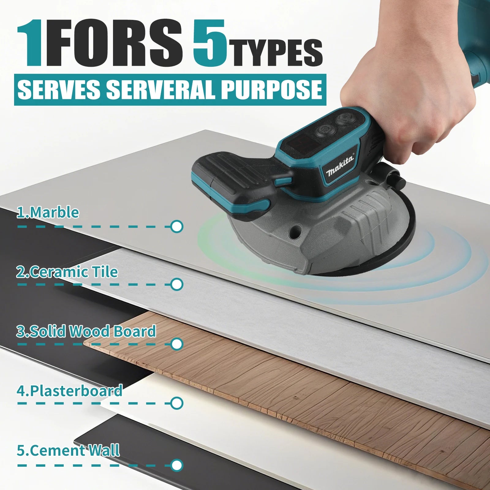 M424 8 Speed Tile Laying Machine Tile Vibration Leveling Machine Cordless Tile Installation Tool for  18V Battery