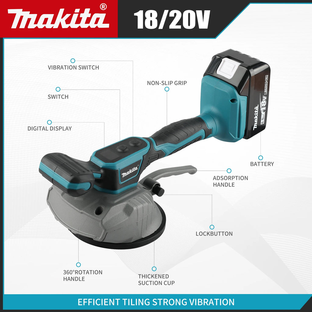 M424 8 Speed Tile Laying Machine Tile Vibration Leveling Machine Cordless Tile Installation Tool for  18V Battery