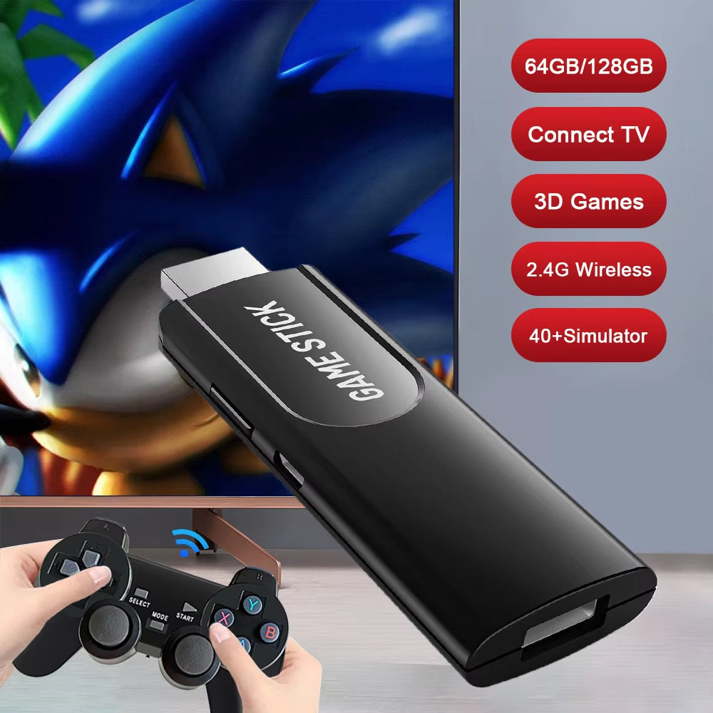 USA STOCK K8 Game Stick 40000+ Classic Games HD Output Gaming Player 2.4Ghz Wireless Controller Retro Home Video Game Console