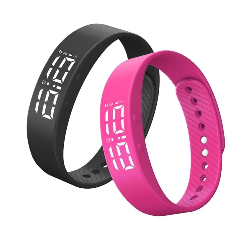 LED Digital Smart Bracelet Waterproof Smart Clock Smart Bracelet with Vibrating Alarm Clock Reminder