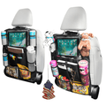 2X  Car Back Seat Organizer 9 Pocket Auto Storage Kick Mat Ipad Holder
