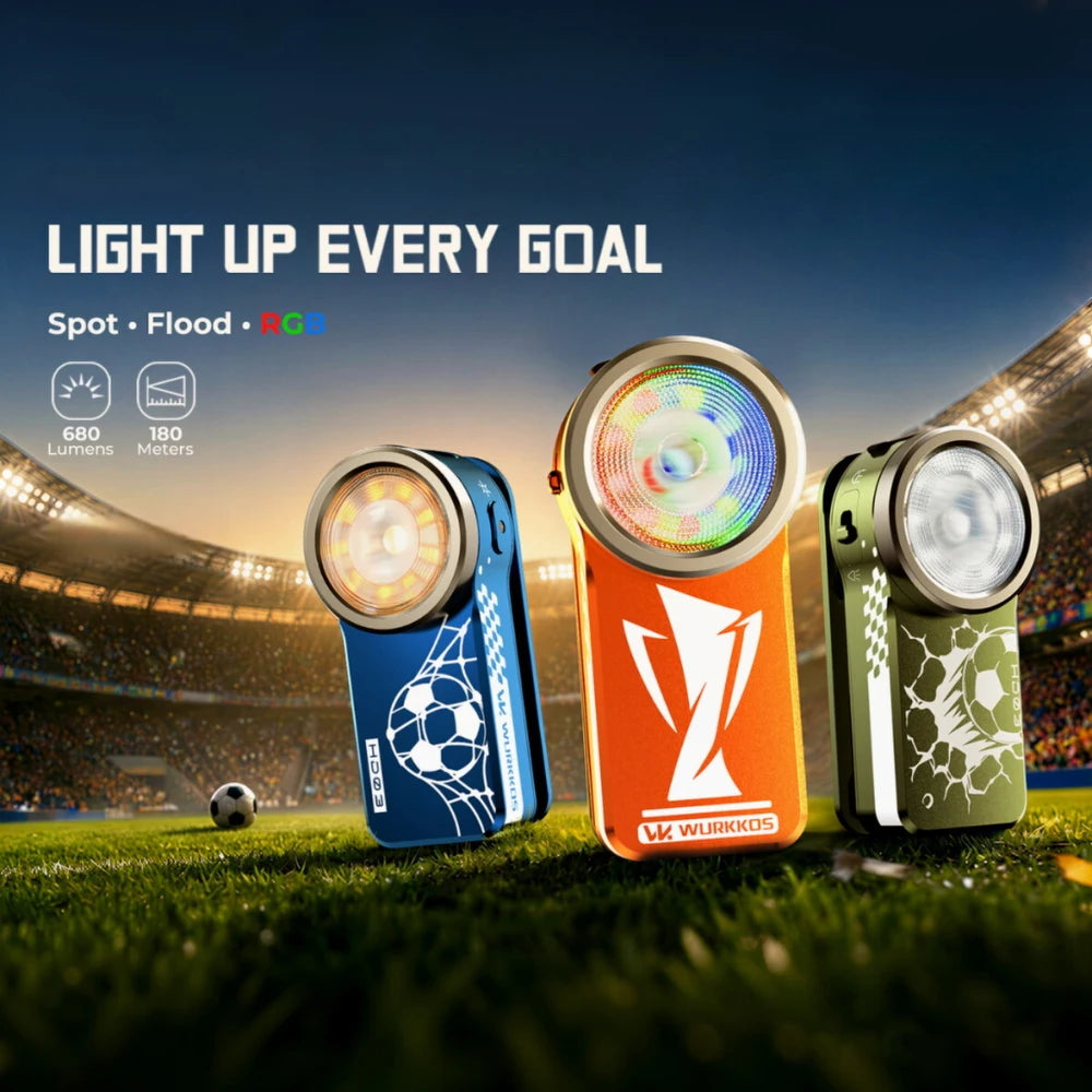 HD03 680LM Mini Clip Light USB Rechargeable Pocket Flashlight Spotlight/Floodlight Portable RGB Torch with Magnet