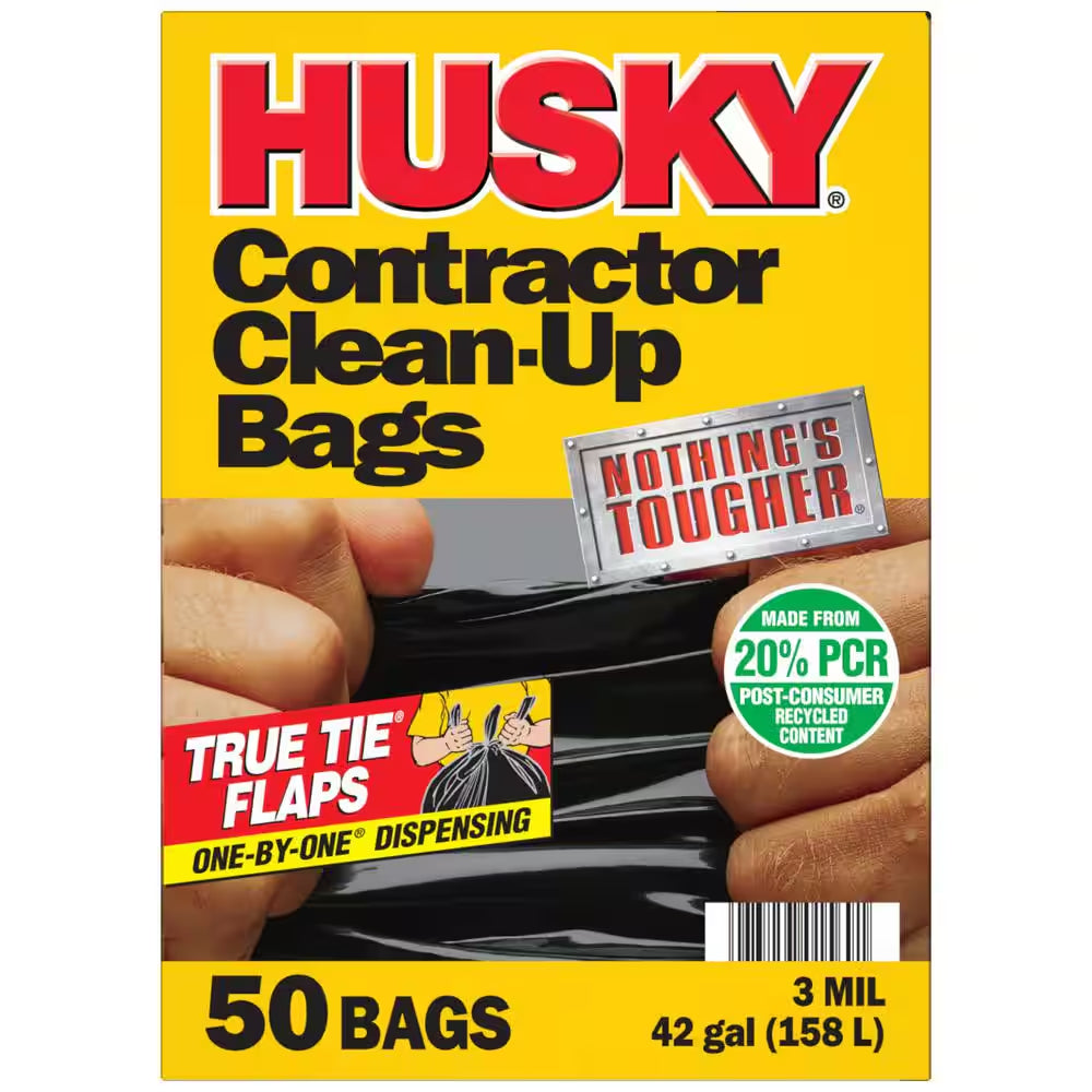 42 Gal. Heavy-Duty Contractor Clean-Up Bags with 20% PCR (50-Count)