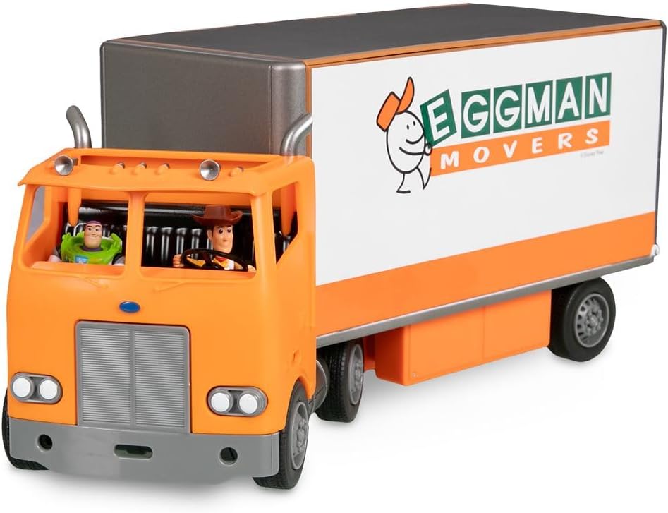 Official Toy Story Moving Truck Vehicle Play Set - Eggman Movers Truck with Trailer, Andy'S Room, Woody, Buzz Lightyear, Rex, RC, & Hamm plus Accessories