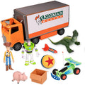Official Toy Story Moving Truck Vehicle Play Set - Eggman Movers Truck with Trailer, Andy'S Room, Woody, Buzz Lightyear, Rex, RC, & Hamm plus Accessories
