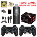 K8 Game Stick 4K HD Retro Video Game Console 64G 40000+ Games 40+Simulators Dual Wireless 2.4G Controller Console for Kids Gift