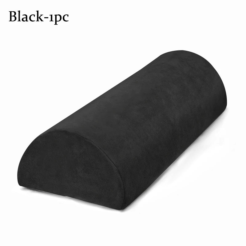 Half Moon Bolster Pillow for Legs Memory Foam Neck Support Pillow for Grafting Lashes Semi-Roll Knee Pillow Salon Beauty Supplie