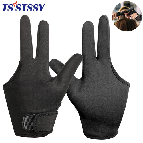1Pcs Heat Resistant Gloves for Hair Styling Curling Wand Glove 3 Finger Barber Glove Reusable Hair Dye Heat Protector Gloves
