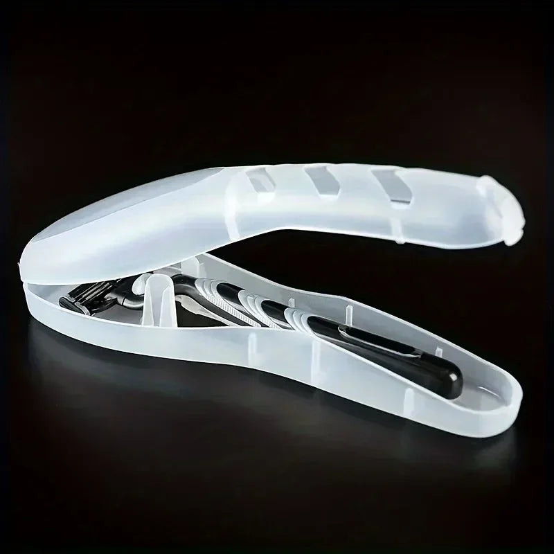 1Pc Portable Travel Men Manual Razor Protector Plastic Box Cover Container Storage Shaver Holder Protector Case Organizer