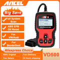 VD500 OBD2 Scanner Full System Scan ABS Oil EPB Reset OBD 2 Diagnostic Automotive Scanner Tool Car Diagnostic Tool for VW