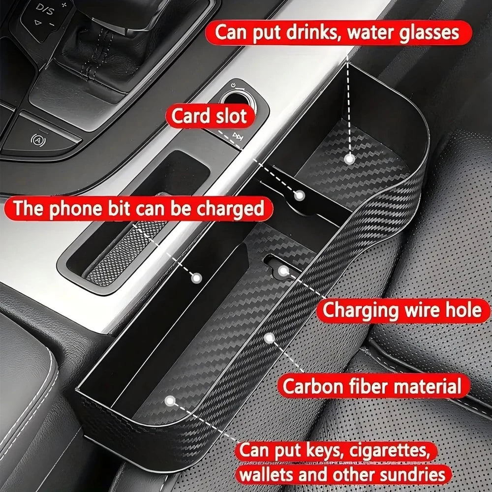 Car Seat Gap Storage Box, Multi-Functional Car Seat Storage Box, Can Store Mobile Phones, Keys, and Car Utility Accessories