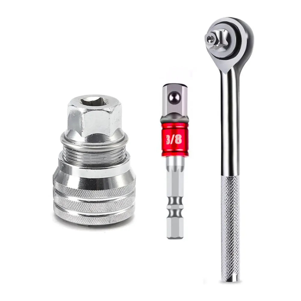 3/8 Inch Universal Sleeve Adaptive Socket Wrench Set 10-19Mm Drive Wrench Repair Tools for Home Auto Maintenance