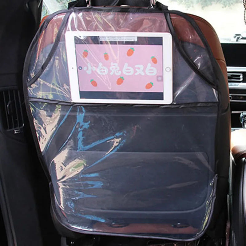 1Pcs Car Anti-Dirt Pad for Children Kids Auto Seat Back Protector Cover Universal Car Back Seat Organizer with Storage Pockets