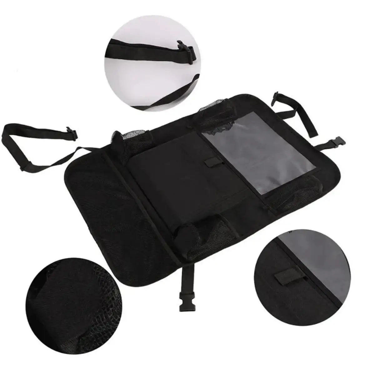 Car Backseat Organizer, Kick Mat Seat Protector with Touch Screen Tablet Holder, Auto Organizer for Kids Back Travel Accessories