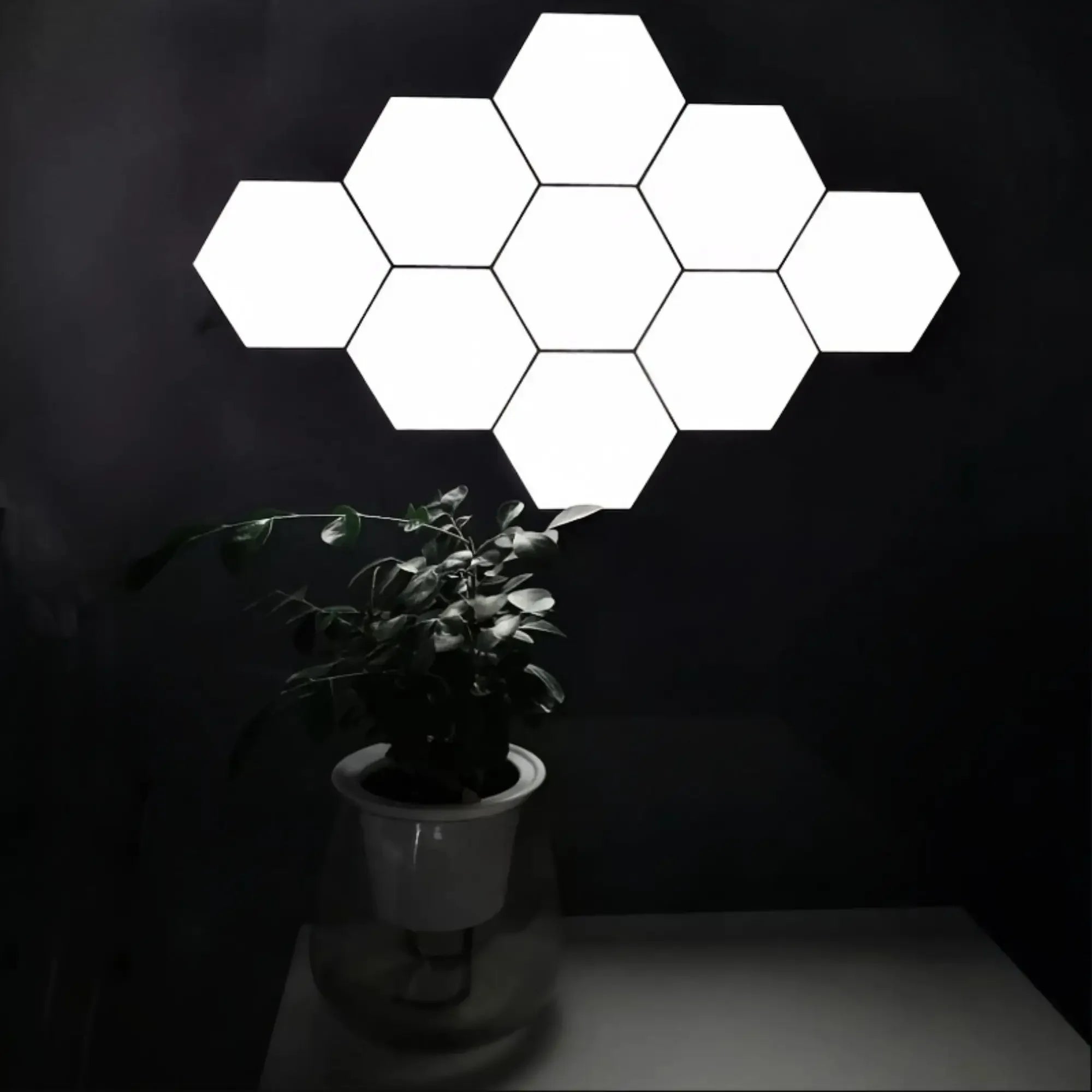 1Pc Hexagonal Touch LED Wall Light, Neutral White Light, Night Light Touch, Convenient to Use, Energy-Saving, 6-Pack