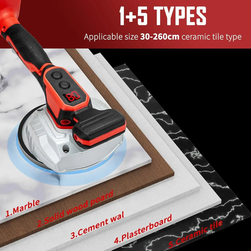8 Speed Tile Vibration Leveling Machine Cordless Tile Installation Tool for Floor Tile Wall for Milwaukee 18V Battery Pin