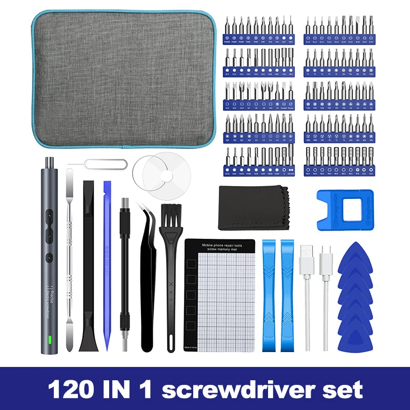 51/28/120 in 1 Electric Screwdriver Precision Set Power Tool Rechargeable Magnetic Small Bit for Mobile Cell Phone Repair