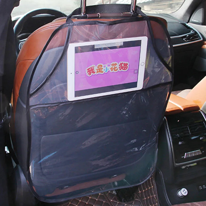 1Pcs Car Anti-Dirt Pad for Children Kids Auto Seat Back Protector Cover Universal Car Back Seat Organizer with Storage Pockets