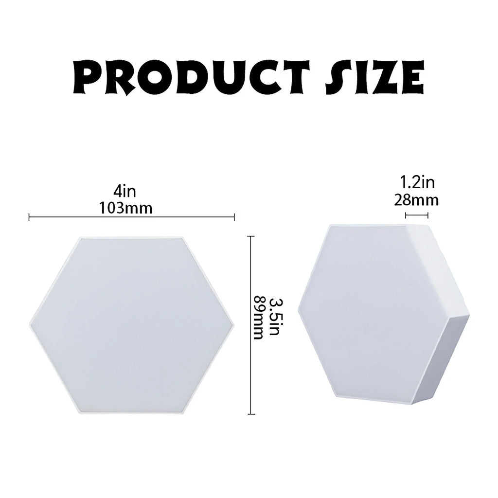1Pc Hexagonal Touch LED Wall Light, Neutral White Light, Night Light Touch, Convenient to Use, Energy-Saving, 6-Pack