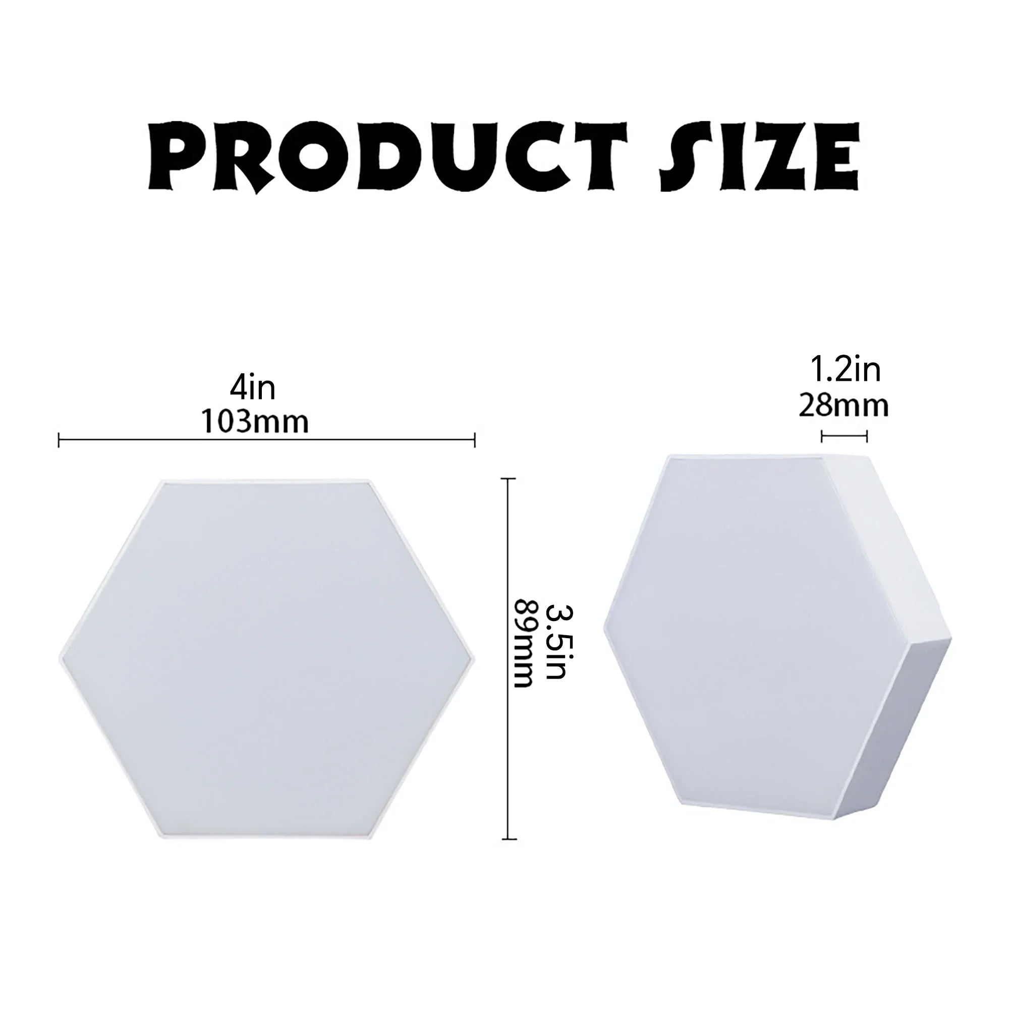1Pc Hexagonal Touch LED Wall Light, Neutral White Light, Night Light Touch, Convenient to Use, Energy-Saving, 6-Pack