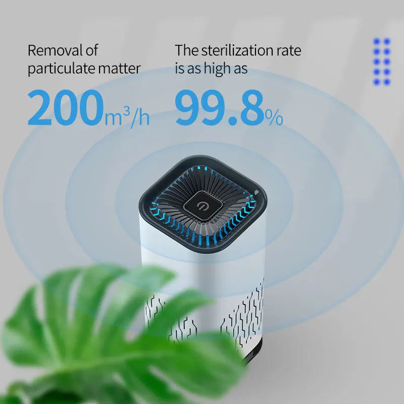 2026 New Car Air Purifier Negative Ion Air Car Oxygen Bar Odor Removal Car Air Purifier Car Home Dual-Use