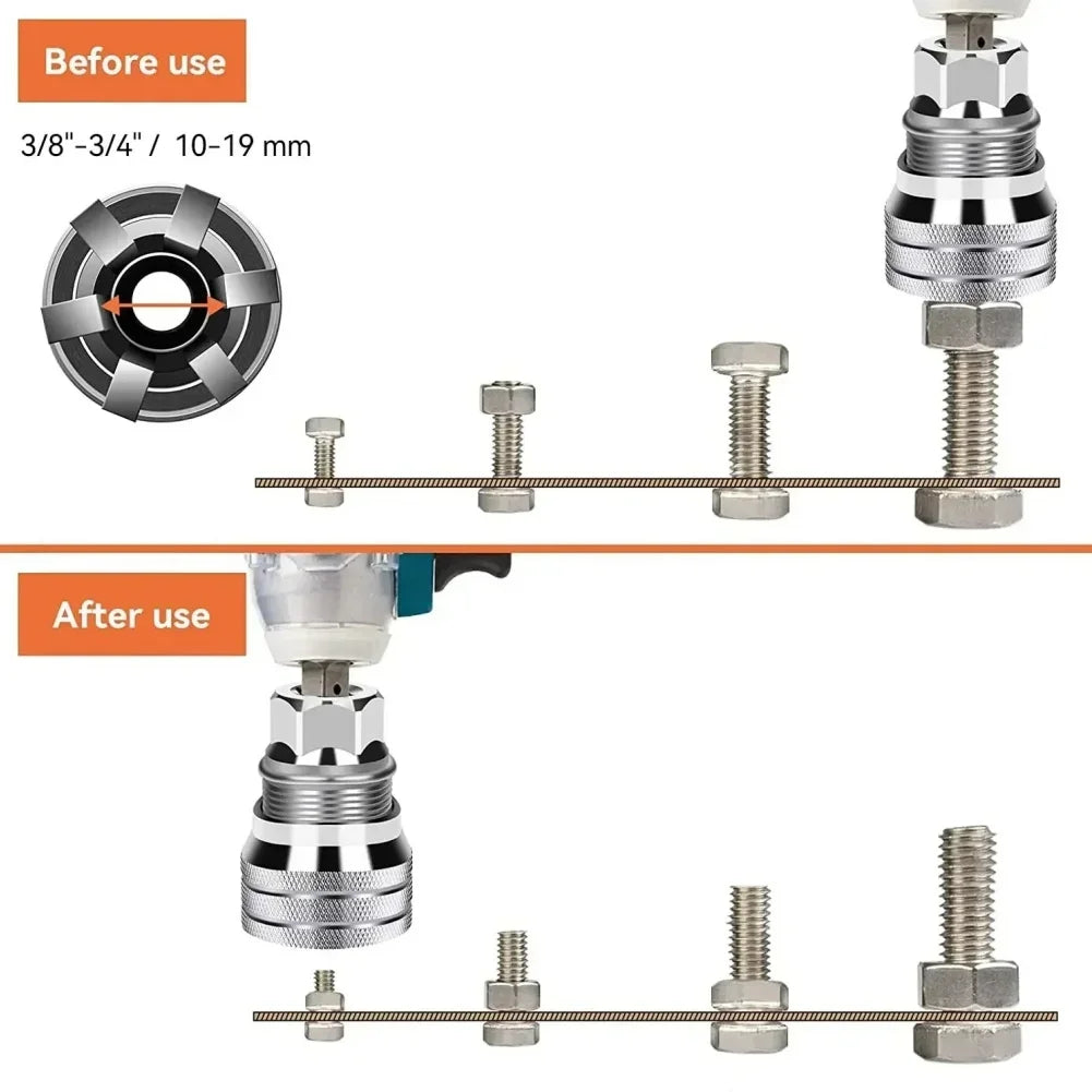 Adjustable Socket 3/8-3/4'' Universal Electric Wrench Sleeve Converter 10-19Mm Socket Multifunctional Maintenance Drive Tool