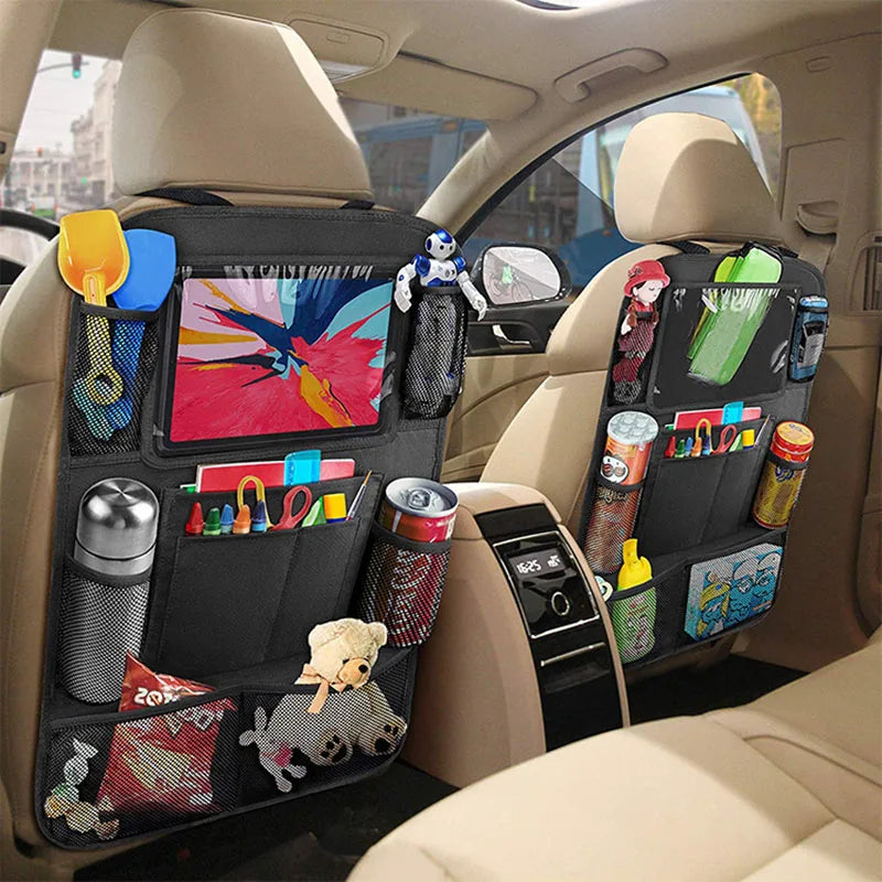 1Pcs Car Anti-Dirt Pad for Children Kids Auto Seat Back Protector Cover Universal Car Back Seat Organizer with Storage Pockets