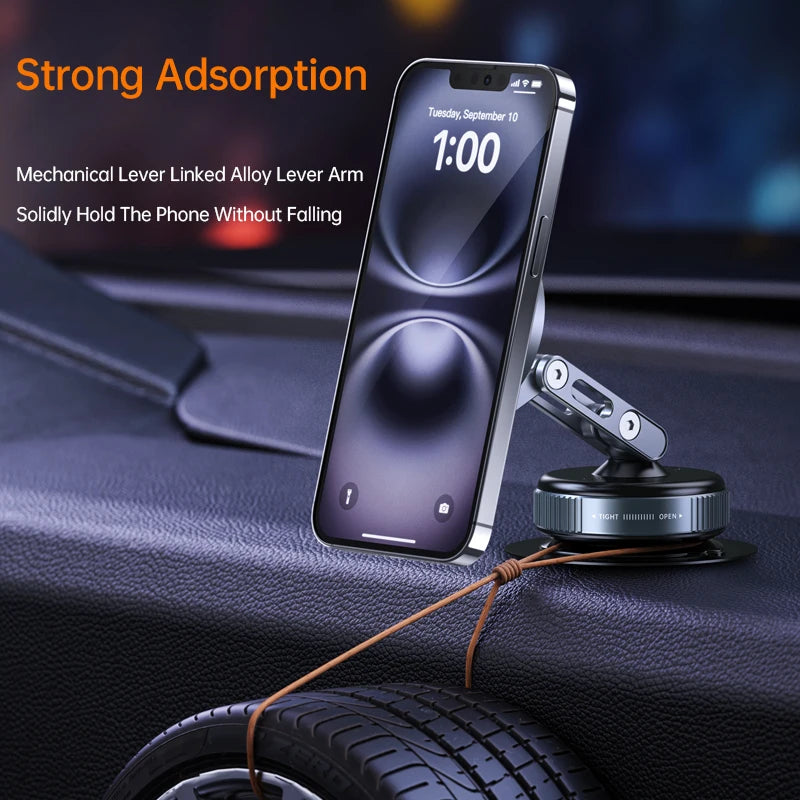 LINIM X53 360Degree Rotation Desktop Vacuum Suction Phone Holder Universal Vacuum Adsorption Suction Magnetic Phone Holder