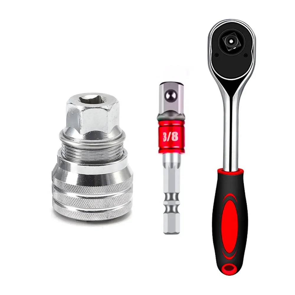 3/8 Inch Universal Sleeve Adaptive Socket Wrench Set 10-19Mm Drive Wrench Repair Tools for Home Auto Maintenance