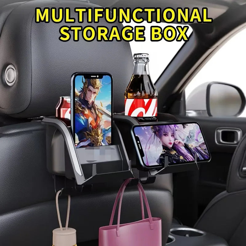Car Seat Back Water Cup Holder Multi-Functional Hook Car Beverage Fixed Frame Car Seat Phone Holder Car Seat Storage Holder