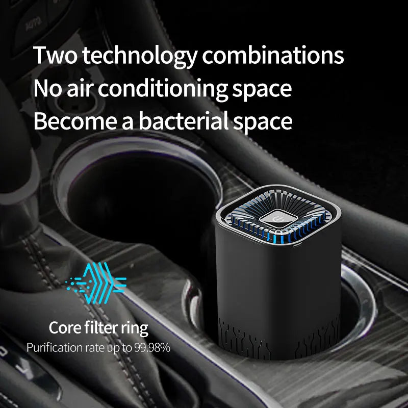 2026 New Car Air Purifier Negative Ion Air Car Oxygen Bar Odor Removal Car Air Purifier Car Home Dual-Use