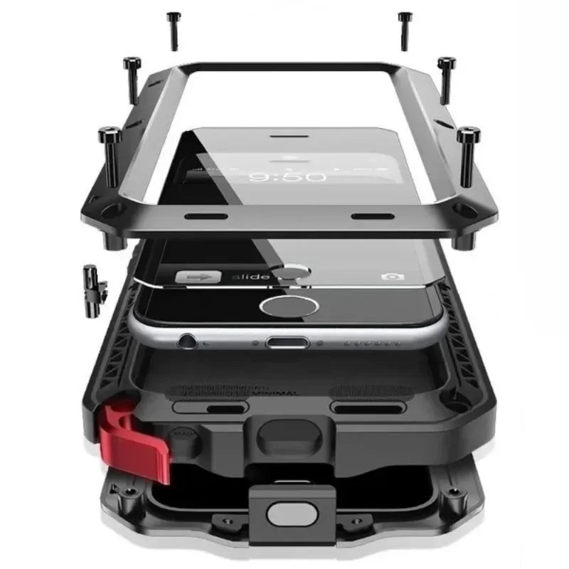 Case for Samsung S26 S25 S24 Ultra plus Note 20 Ultra Case Heavy Duty Protection Doom Armor Metal Aluminum Phone Luxury Cover