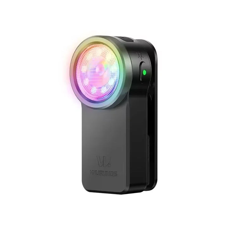 HD03 680LM Mini Clip Light USB Rechargeable Pocket Flashlight Spotlight/Floodlight Portable RGB Torch with Magnet