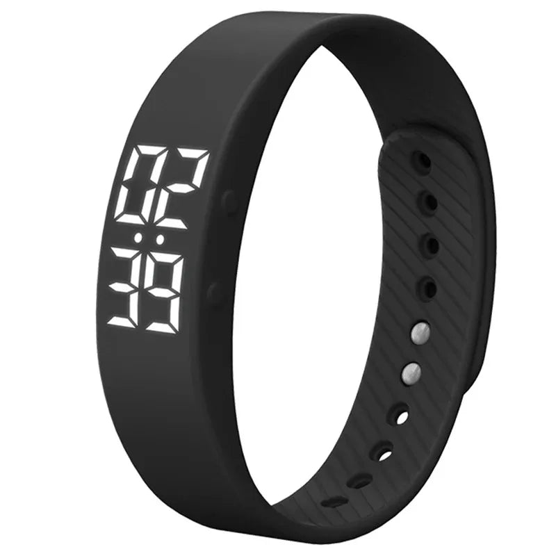 LED Digital Smart Bracelet Waterproof Smart Clock Smart Bracelet with Vibrating Alarm Clock Reminder