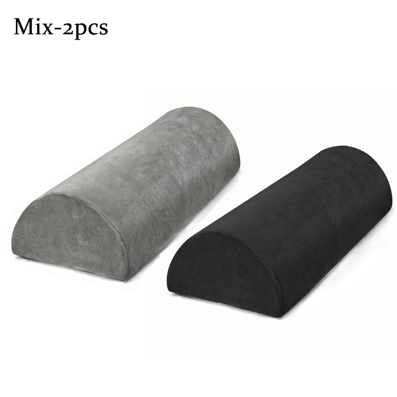 Half Moon Bolster Pillow for Legs Memory Foam Neck Support Pillow for Grafting Lashes Semi-Roll Knee Pillow Salon Beauty Supplie