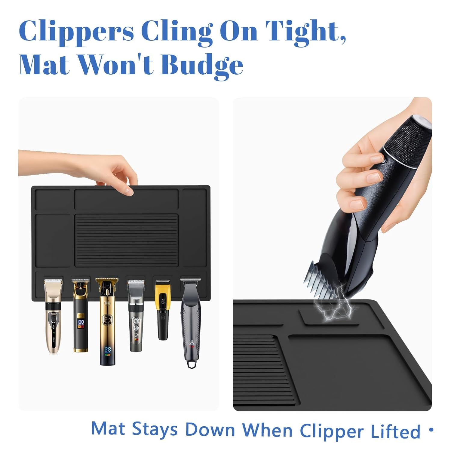 Magnetic Barber Mat for Clippers, 6 Magnet Tool Organizer for Grooming Stations