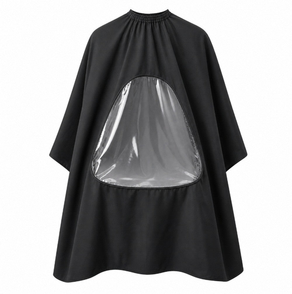 Hair Cutting Cape with Viewing Window Barber Salon Haircut Drape Client Cape